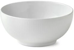 Royal Copenhagen Hvid Riflet Skål Ø21 Cm