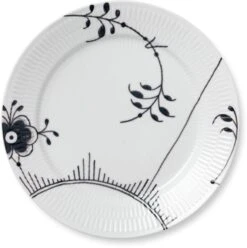 Royal Copenhagen Sort Mega Riflet Tallerken 27 Cm