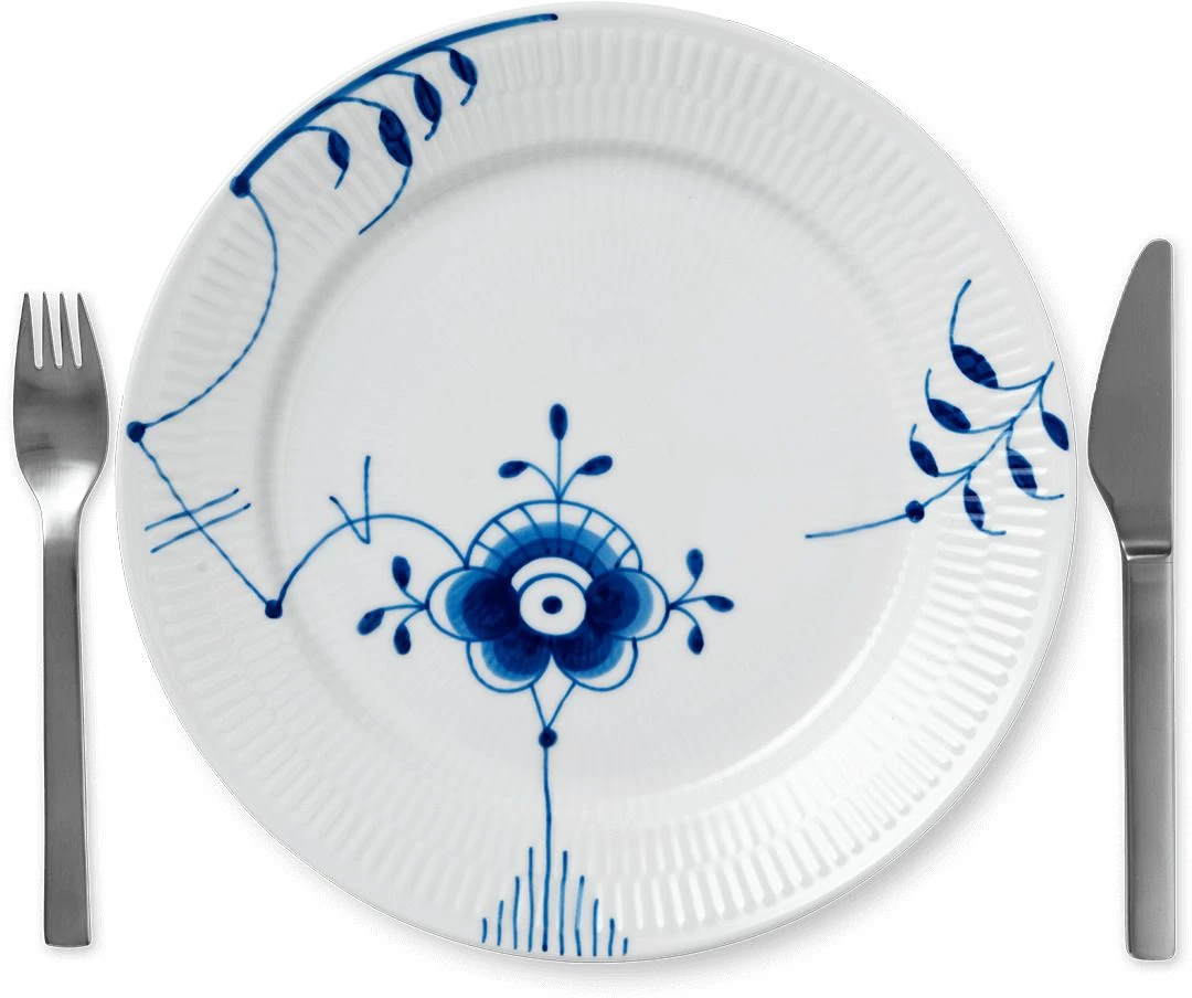 Royal Copenhagen Blå Mega Riflet Tallerken 27 Cm 2 Royal Copenhagen Blå Mega Riflet Tallerken 27 Cm - Billede 2