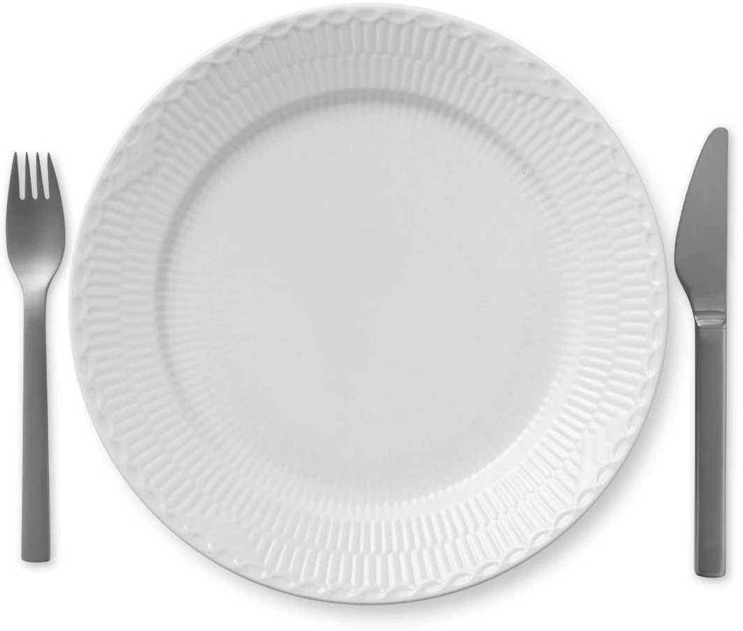 Royal Copenhagen Hvid Halvblonde Tallerken 27 Cm 2 Royal Copenhagen Hvid Halvblonde Tallerken 27 Cm - Billede 2