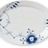 Royal Copenhagen Blå Mega Riflet Oval Tallerken 28 Cm