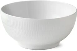 Royal Copenhagen Hvid Riflet Skål Ø24 Cm