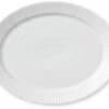 Royal Copenhagen Hvid Riflet Oval Tallerken 34 Cm