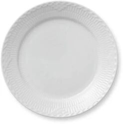 Royal Copenhagen Hvid Halvblonde Tallerken 25 Cm