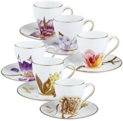 Royal Copenhagen Flora Espressokop M. Underkop 6 Stk