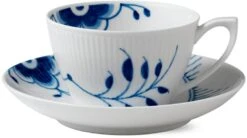 Royal Copenhagen Blå Mega Riflet Kop M. Underkop 28 Cl