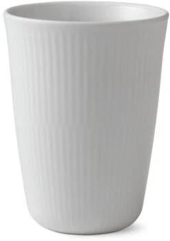 Royal Copenhagen Hvid Riflet Termokop 39 Cl