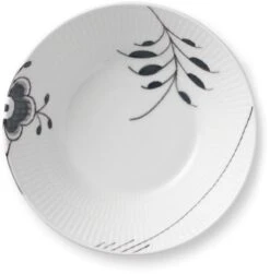 Royal Copenhagen Sort Mega Riflet Dyb Tallerken 17 Cm