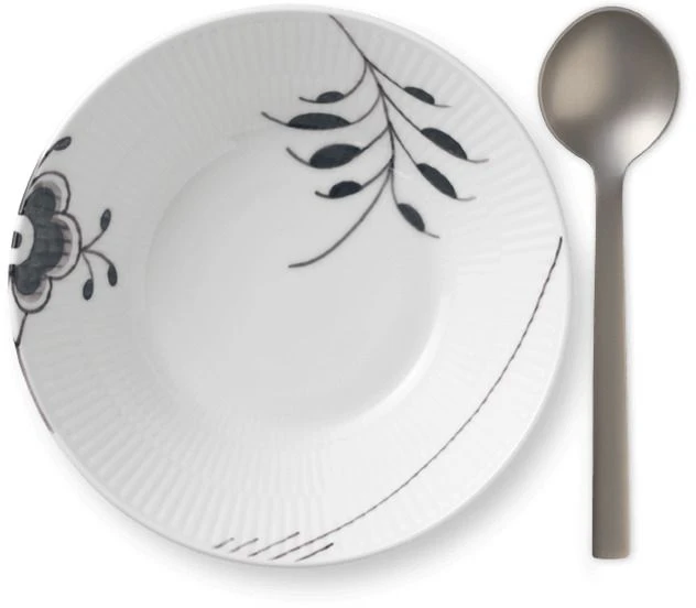 Royal Copenhagen Sort Mega Riflet Dyb Tallerken 17 Cm 2 Royal Copenhagen Sort Mega Riflet Dyb Tallerken 17 Cm - Billede 2