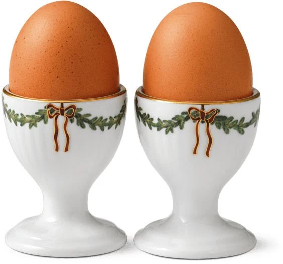 Royal Copenhagen Stjerne Riflet Jul Æggebæger 2 Stk 2 Royal Copenhagen Stjerne Riflet Jul Æggebæger 2 Stk - Billede 2