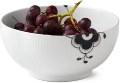 Royal Copenhagen Sort Mega Riflet Skål Ø21 Cm -Royal Copenhagen RC0784