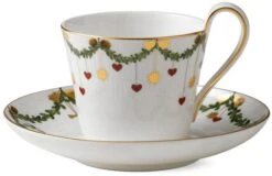 Royal Copenhagen Stjerne Riflet Jul Højhankskop M. Underkop 24 Cl
