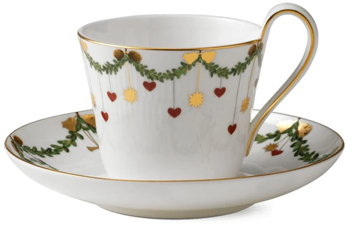 Royal Copenhagen Stjerne Riflet Jul Højhankskop M. Underkop 24 Cl 1 Royal Copenhagen Stjerne Riflet Jul Højhankskop M. Underkop 24 Cl