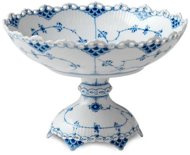 Royal Copenhagen Musselmalet Helblonde Skål På Fod 18,5 Cm 1 Royal Copenhagen Musselmalet Helblonde Skål På Fod 18,5 Cm