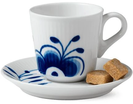 Royal Copenhagen Blå Mega Riflet Espressokop M. Underkop 9 Cl 3 Royal Copenhagen Blå Mega Riflet Espressokop M. Underkop 9 Cl - Billede 3