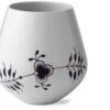 Royal Copenhagen Sort Mega Riflet Vase 20,5 Cm
