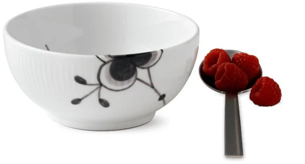 Royal Copenhagen Sort Mega Riflet Skål Ø13 Cm 3 Royal Copenhagen Sort Mega Riflet Skål Ø13 Cm - Billede 3