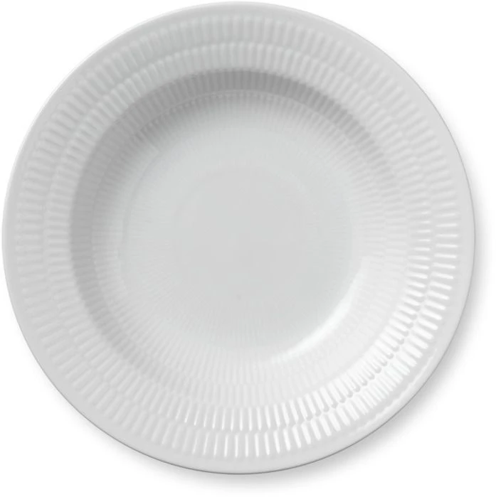 Royal Copenhagen Hvid Riflet Dyb Tallerken 21 Cm 1 Royal Copenhagen Hvid Riflet Dyb Tallerken 21 Cm