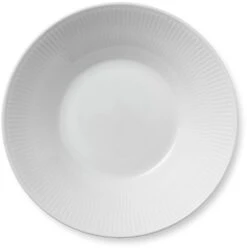 Royal Copenhagen Hvid Riflet Dyb Tallerken 24 Cm