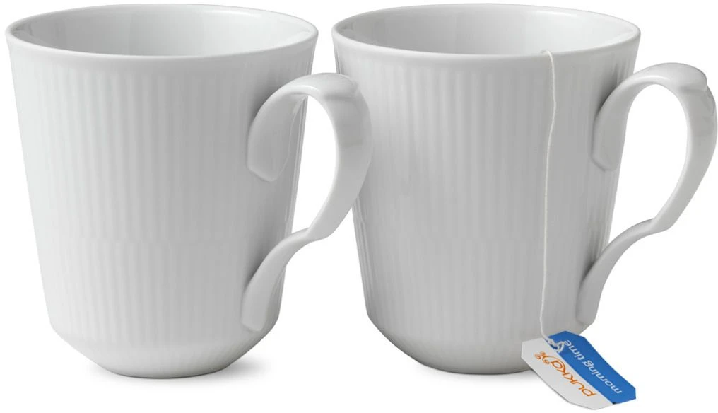 Royal Copenhagen Hvid Riflet Krus 2 Stk. 37 Cl 2 Royal Copenhagen Hvid Riflet Krus 2 Stk. 37 Cl - Billede 2