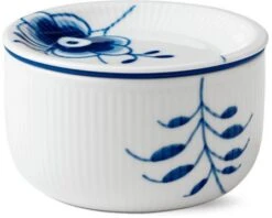 Royal Copenhagen Blå Mega Riflet Opbevaringskrukke Lille