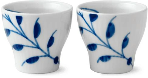 Royal Copenhagen Blå Mega Riflet 2 Stk Æggebæger 1 Royal Copenhagen Blå Mega Riflet 2 Stk Æggebæger