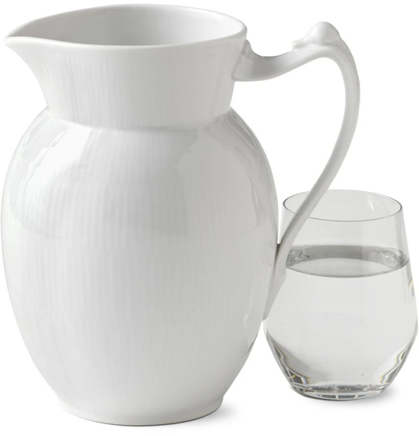 Royal Copenhagen Hvid Riflet Kande 1,7 L 2 Royal Copenhagen Hvid Riflet Kande 1,7 L - Billede 2