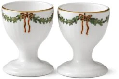 Royal Copenhagen Stjerne Riflet Jul Æggebæger 2 Stk