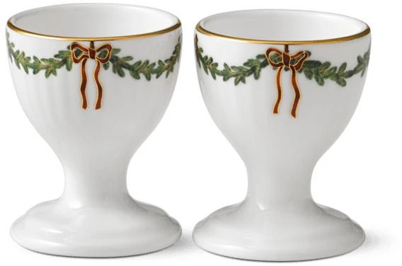 Royal Copenhagen Stjerne Riflet Jul Æggebæger 2 Stk 1 Royal Copenhagen Stjerne Riflet Jul Æggebæger 2 Stk