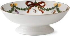 Royal Copenhagen Stjerne Riflet Jul Skål På Fod 18 Cm