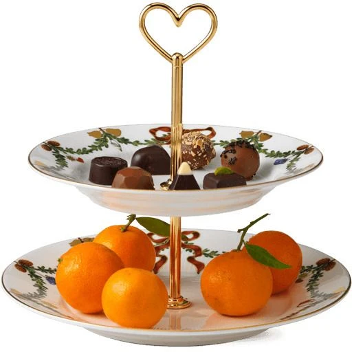 Royal Copenhagen Stjerne Riflet Jul Etagere 2 Lag 3 Royal Copenhagen Stjerne Riflet Jul Etagere 2 Lag - Billede 3