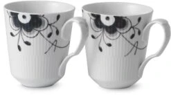Royal Copenhagen Sort Mega Riflet Krus 2 Stk. 37 Cl