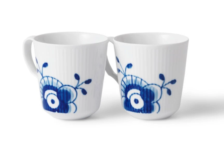 Royal Copenhagen Blå Mega Riflet Krus 2 Stk. 28 Cl 1 Royal Copenhagen Blå Mega Riflet Krus 2 Stk. 28 Cl